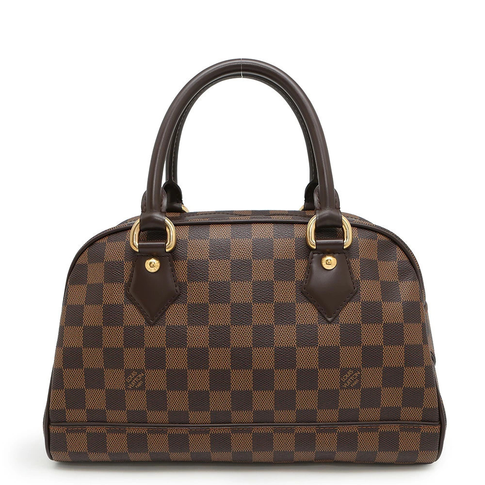 Louis Vuitton Damier Ebene Brown Duomo Handbag Boston Bag